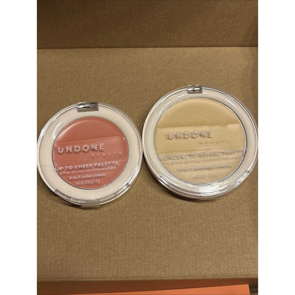 Undone Beauty 3-in-1 Palette Bundle Concealer 425 + Lip to Cheek 325 New Sealed